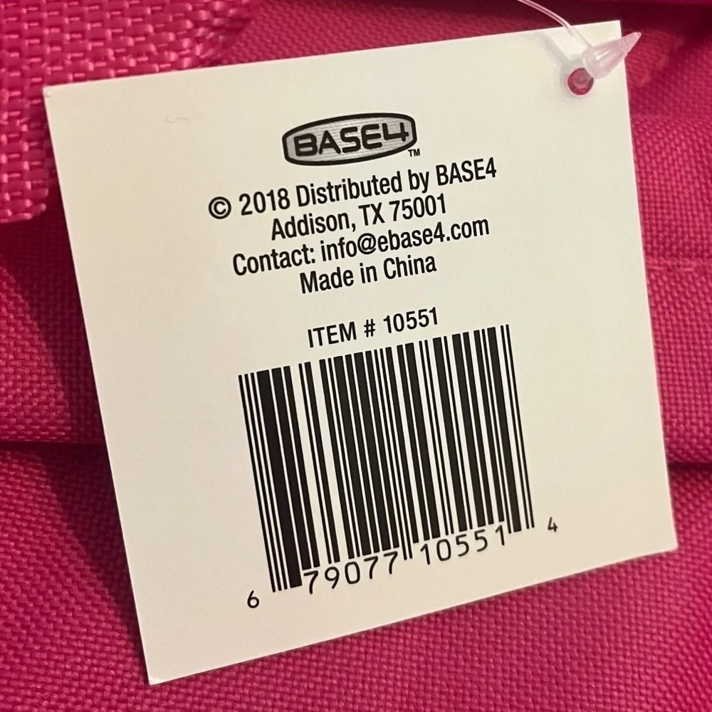NWT  kids youth pink backpack zip closure adjustable straps